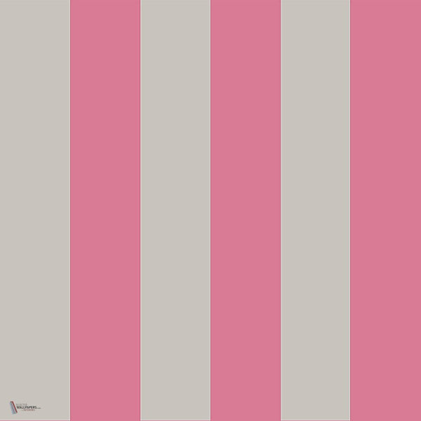 Glastonbury Stripe behang in Fuchsia & Linen van Cole & Son