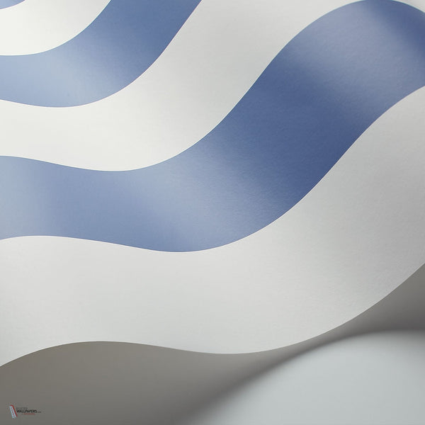 Glastonbury Stripe behang in Hyacinth Blue van Cole & Son
