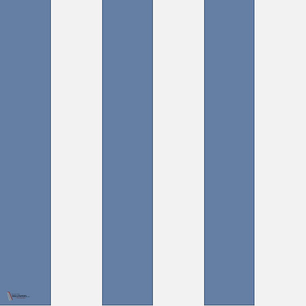 Glastonbury Stripe behang in Hyacinth Blue van Cole & Son