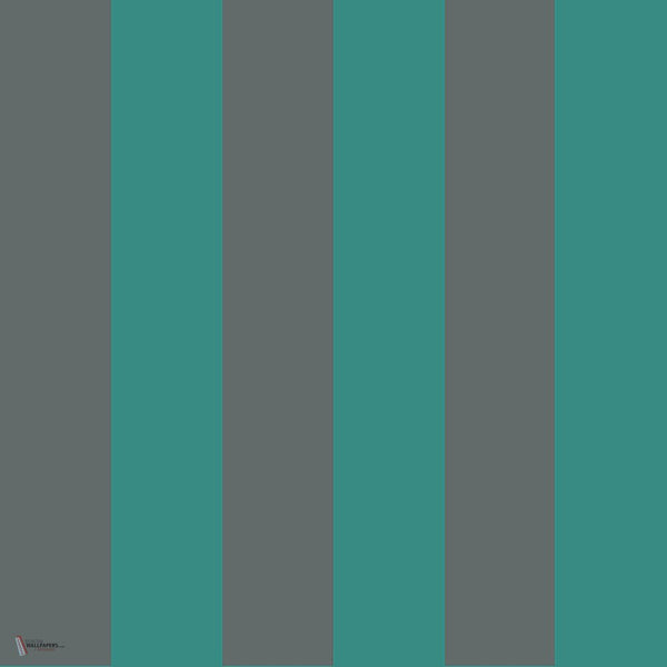 Glastonbury Stripe behang in Teal & Charcoal van Cole & Son