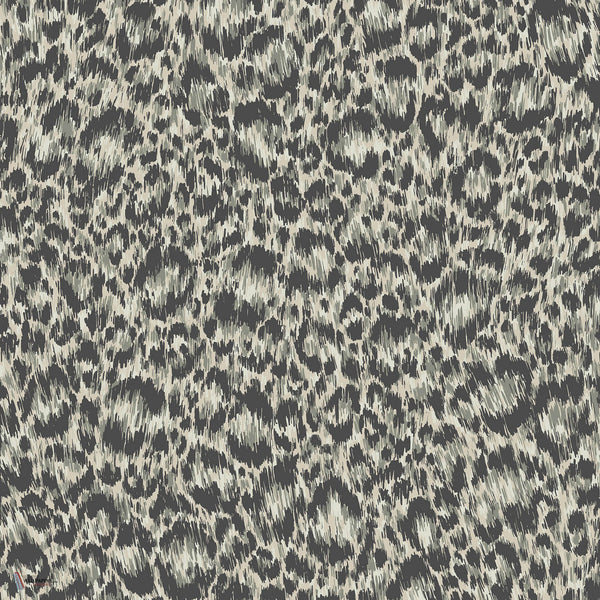 Hand-Painted Leopard behang in Grey & Metallic Silver van Cole & Son