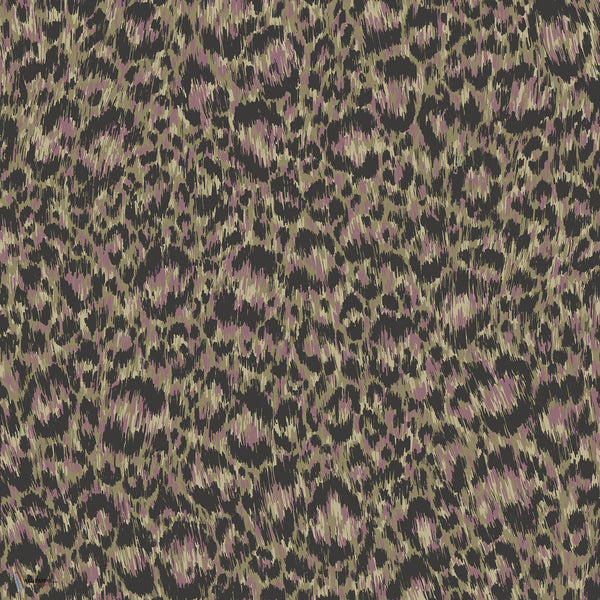 Hand-Painted Leopard behang in Moss & Mauve van Cole & Son