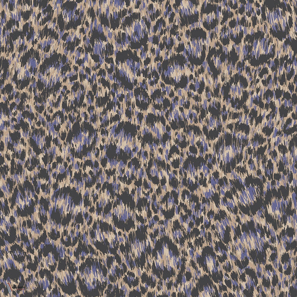 Hand-Painted Leopard behang in Sand & Violet van Cole & Son