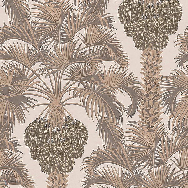 Hollywood Palm behang in Metallic Rose Gold on Shell van Cole & Son