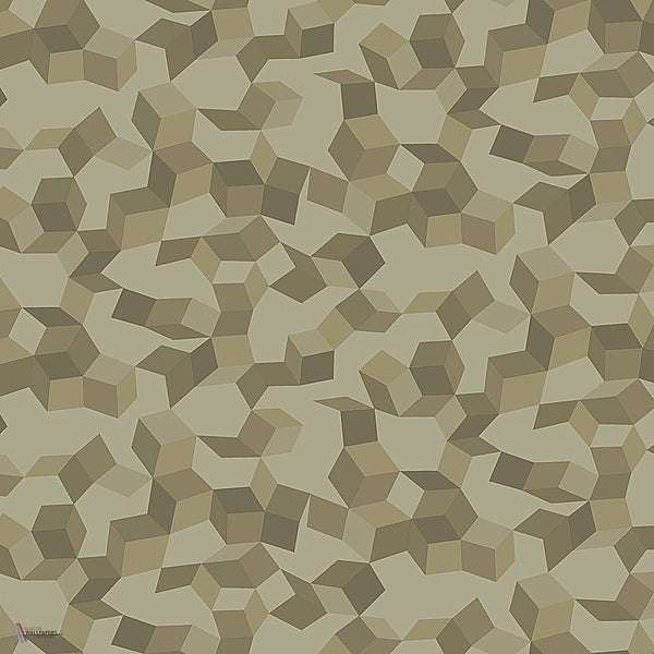Ingot behang in Metallic Gilvers on Soft Olive van Cole & Son