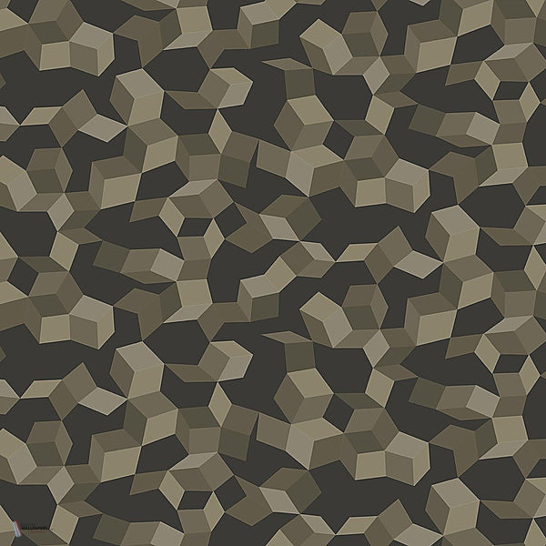 Ingot behang in Metallic Silvers on Charcoal van Cole & Son