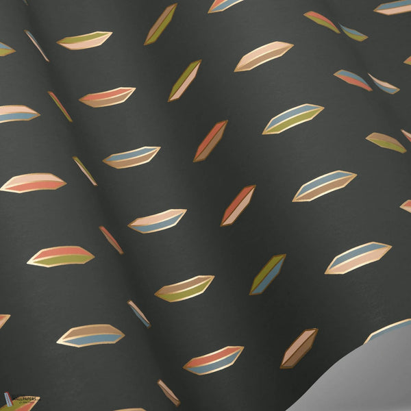 Inlay Tapete in Jewel Multi & Bronze on Charcoal von Cole & Son