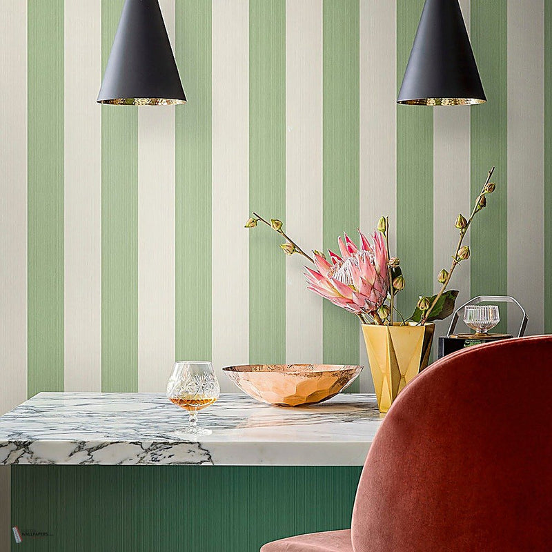 Jaspe Stripe wallpaper by Cole & Son — interior