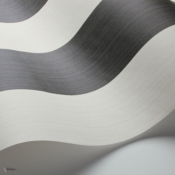 Jaspe Stripe behang in Soot & Snow van Cole & Son