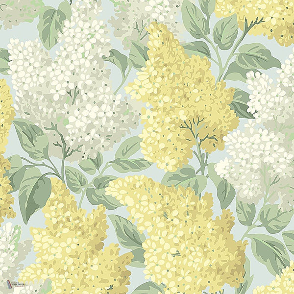 Lilac behang in Lemon & Soft Olive on Sea Foam van Cole & Son