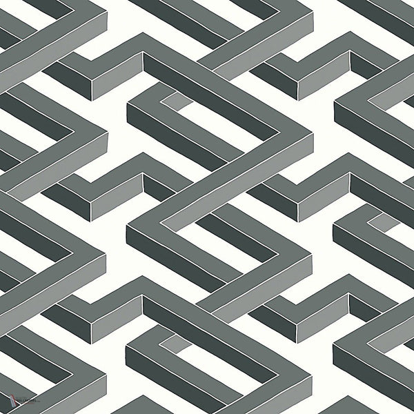 Luxor Tapete in Black on White von Cole & Son