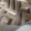 Luxor Tapete in Metallic Bronze on Dark Taupe von Cole & Son