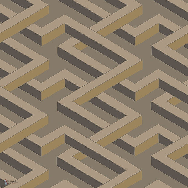 Luxor Tapete in Metallic Bronze on Dark Taupe von Cole & Son
