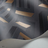 Luxor Tapete in Metallic Bronze on Slate Grey von Cole & Son