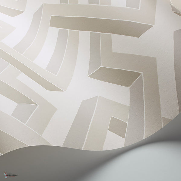 Luxor Tapete in Stone on White von Cole & Son
