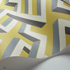 Luxor Tapete in White & Charcoal on Chartreuse von Cole & Son