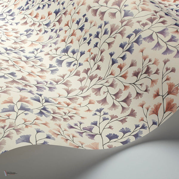Maidenhair behang in Mulberry, Ink & Alabaster Pink van Cole & Son
