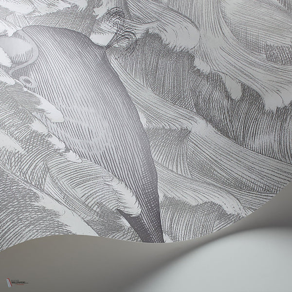 Melville behang in Soot & Snow van Cole & Son