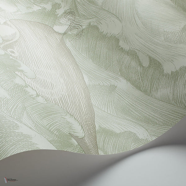 Melville behang in Stone & Soft Olive van Cole & Son