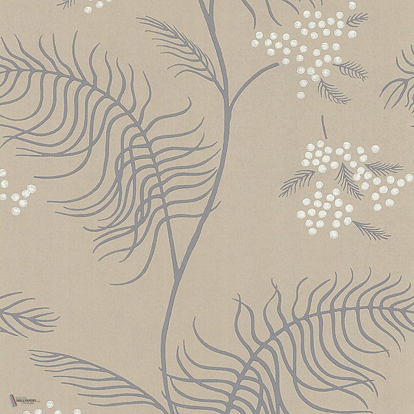 Mimosa Tapete in Chalk & Lilac Grey on Safari von Cole & Son