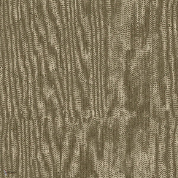 Mineral behang in Metallic Gilver on Dark Taupe van Cole & Son