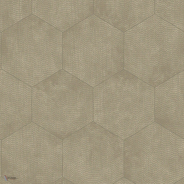 Mineral behang in Metallic Gilver on Linen van Cole & Son