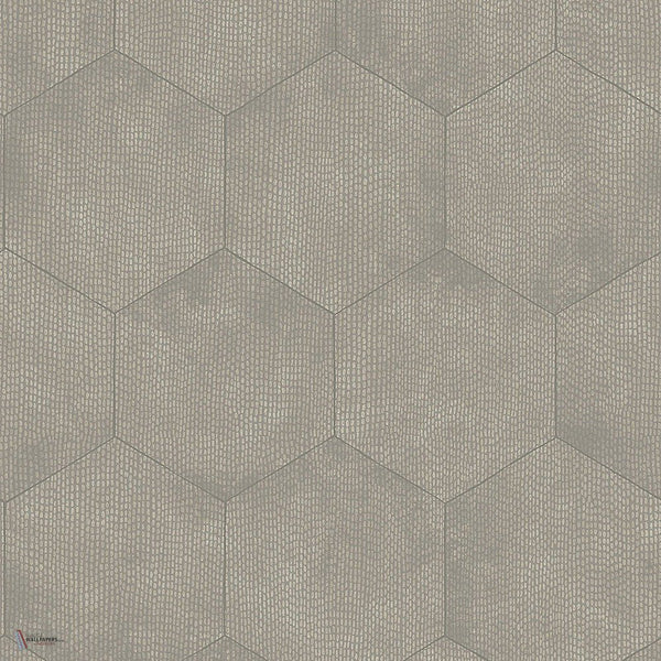 Mineral behang in Metallic Silver on Grey van Cole & Son