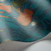 Nautilus behang in Orange & Teal on Ink van Cole & Son