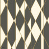 Oblique behang in Black, White and Metallic Gold van Cole & Son
