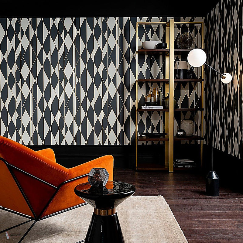 Oblique wallpaper by Cole & Son — interior