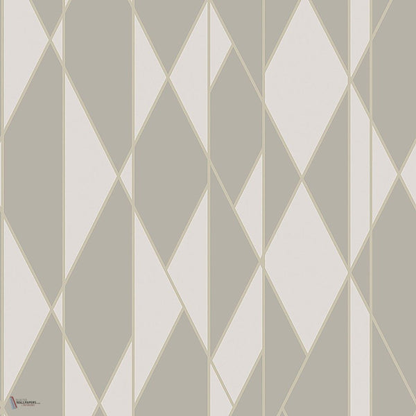 Oblique behang in Taupe & Metallic Silver van Cole & Son