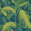 Palm Jungle Icons behang in Petrol & Lime van Cole & Son
