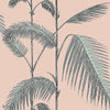 Palm Leaves Icons behang in Alabaster Pink & Mint van Cole & Son