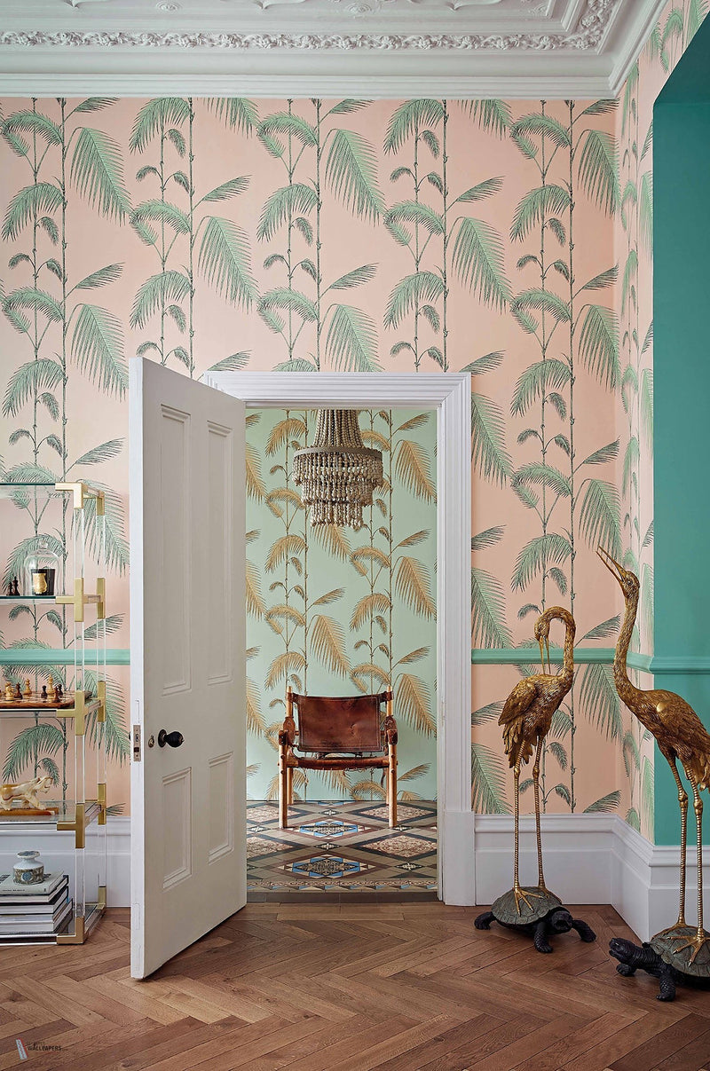 Palm Leaves Icons Tapete Cole & Son — Interieur
