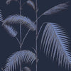 Palm Leaves Icons behang in Ink & Violet van Cole & Son