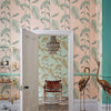 Palm Leaves Icons behang in Mint & Yellow van Cole & Son