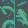 Palm Leaves Icons behang in Viridian van Cole & Son