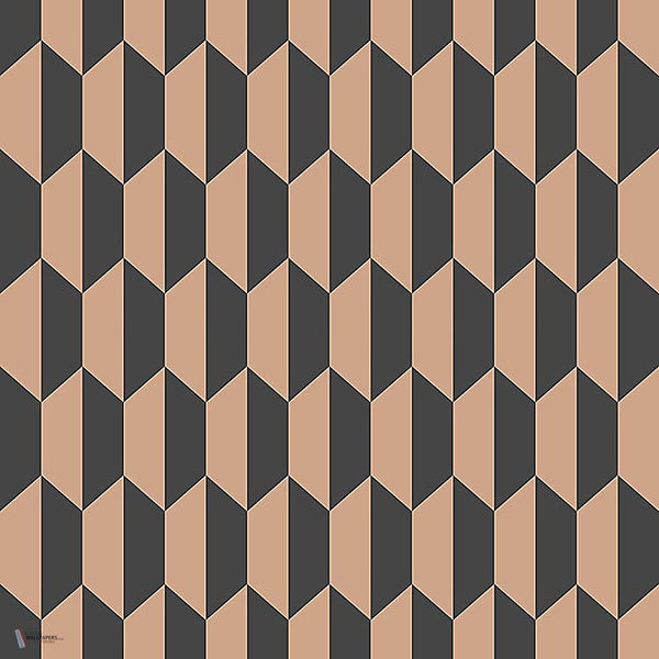 Petite Tile behang in Charcoal & Metallic Bronze van Cole & Son