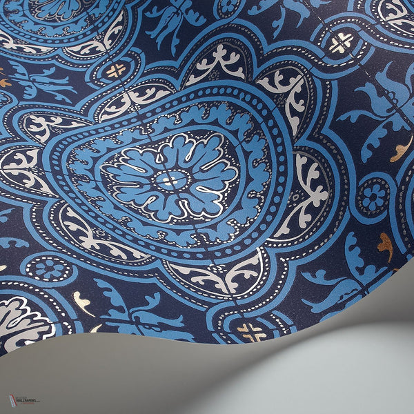 Piccadilly behang in Hyacinth Blue & Midnight van Cole & Son