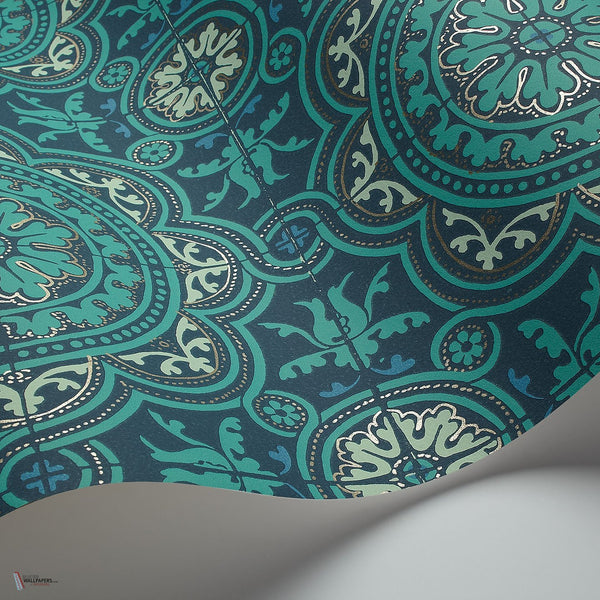 Piccadilly behang in Teal & Ink van Cole & Son