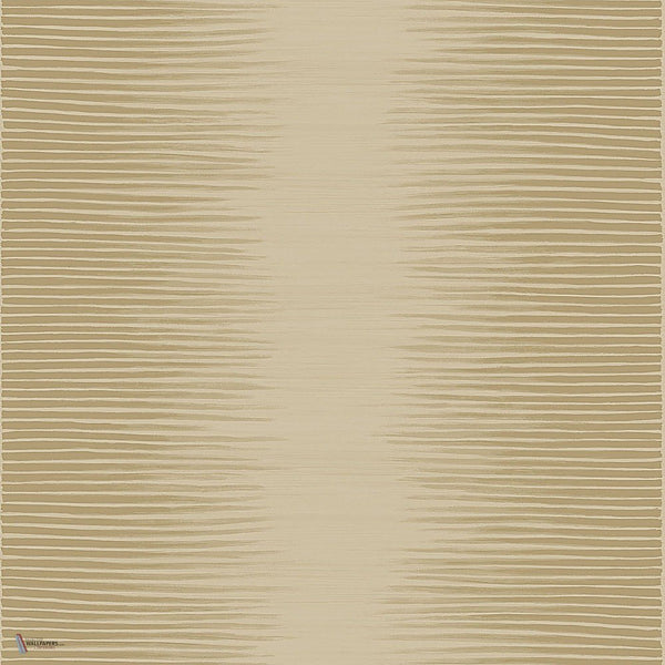 Plume behang in Metallic Gold on Sand van Cole & Son