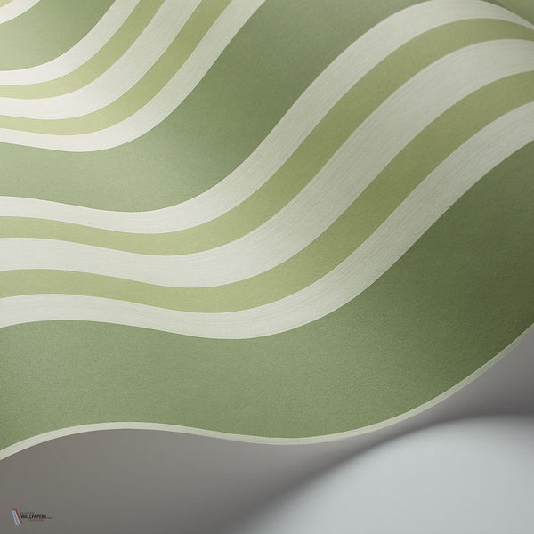 Polo Stripe behang in Olive Green van Cole & Son