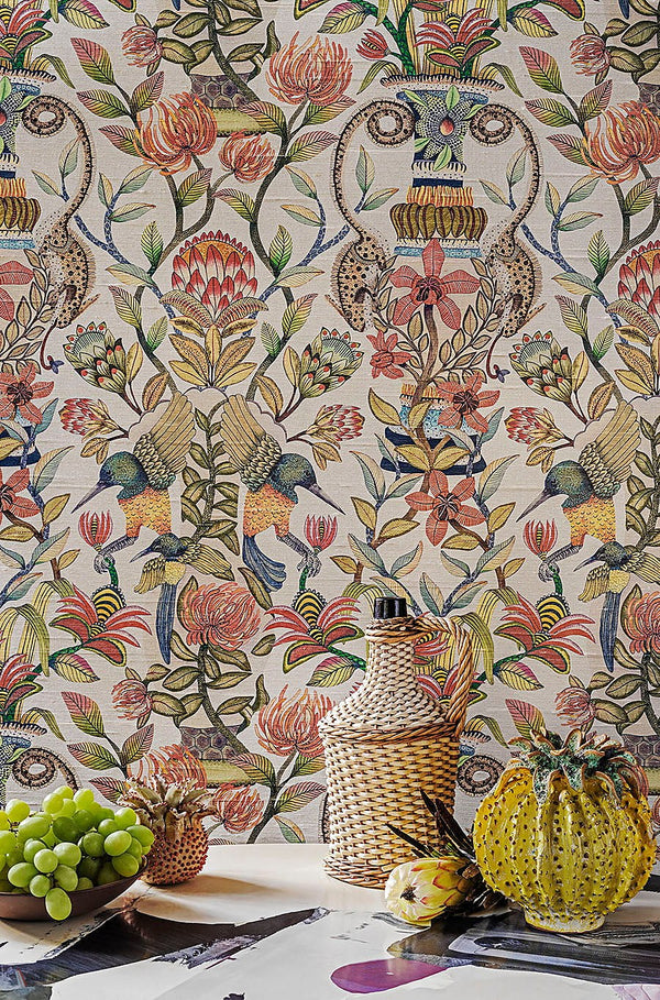 Protea Garden Silk Tapete Cole & Son — Interieur