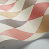 Punchinello behang in Coral & Olive on Cream van Cole & Son
