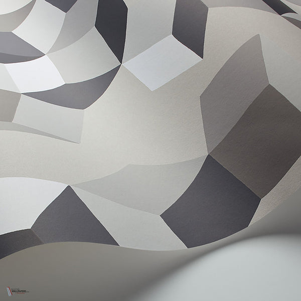 Puzzle behang in Charcoals on Stone van Cole & Son