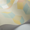 Puzzle behang in Duck Egg & Yellow on Cream van Cole & Son