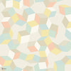 Puzzle behang in Duck Egg & Yellow on Cream van Cole & Son