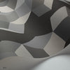 Puzzle behang in Heath Grey on Charcoal van Cole & Son