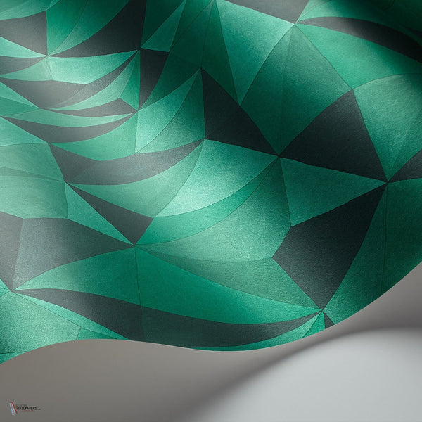 Quartz behang in Metallic Emerald van Cole & Son
