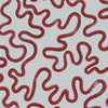 Rainforest Squiggle behang in Rouge & Burgundy on Soft Blue van Cole & Son